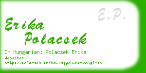 erika polacsek business card